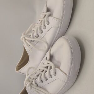 Sperrys L16-61775 leather upper white sneakers memory foam men's 9 m